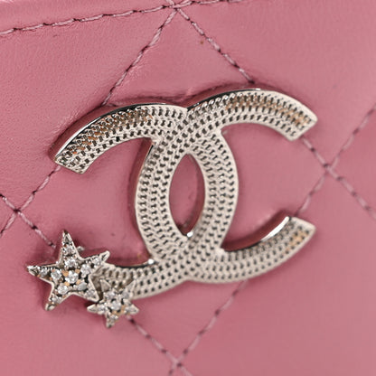 Chanel Lambskin Quilted Crystal Star Card Holder Pink 9 of 11