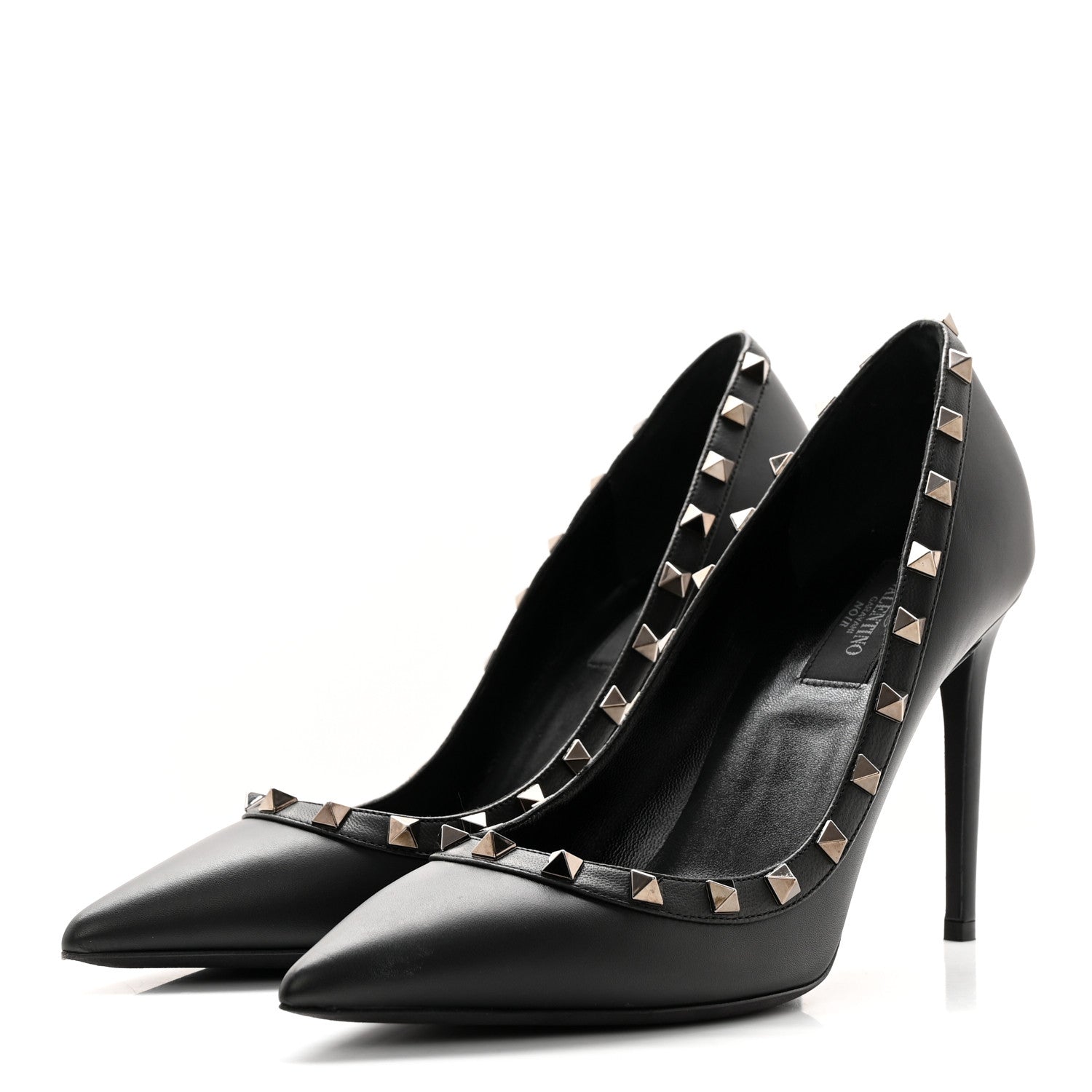 Valentino Garavani Nappa Rockstud 100mm Pumps 39.5 Black 3 of 10