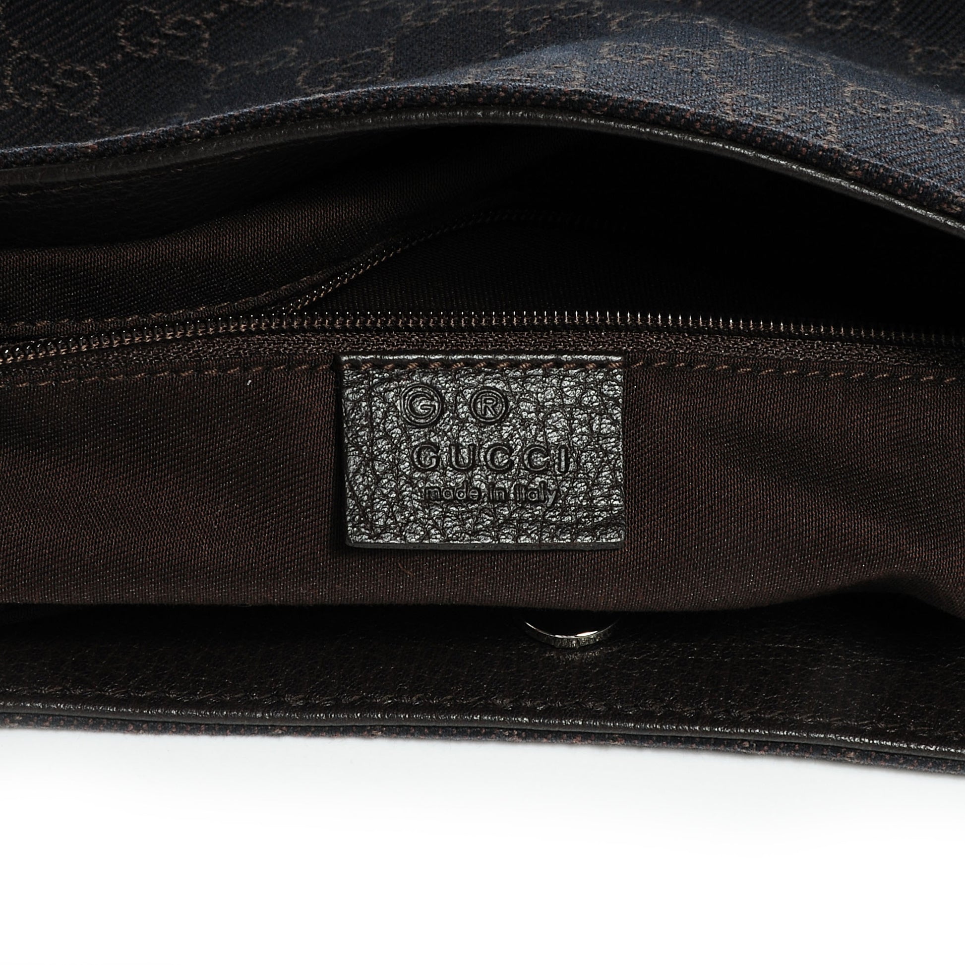 Gucci Denim Signature GG Shoulder Bag Brown 6 of 7