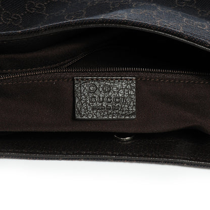 Gucci Denim Signature GG Shoulder Bag Brown 6 of 7