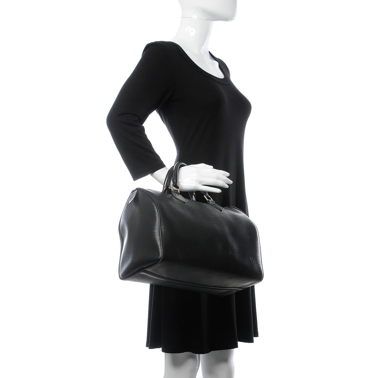 Louis Vuitton Epi Speedy 30 Black 2 of 15