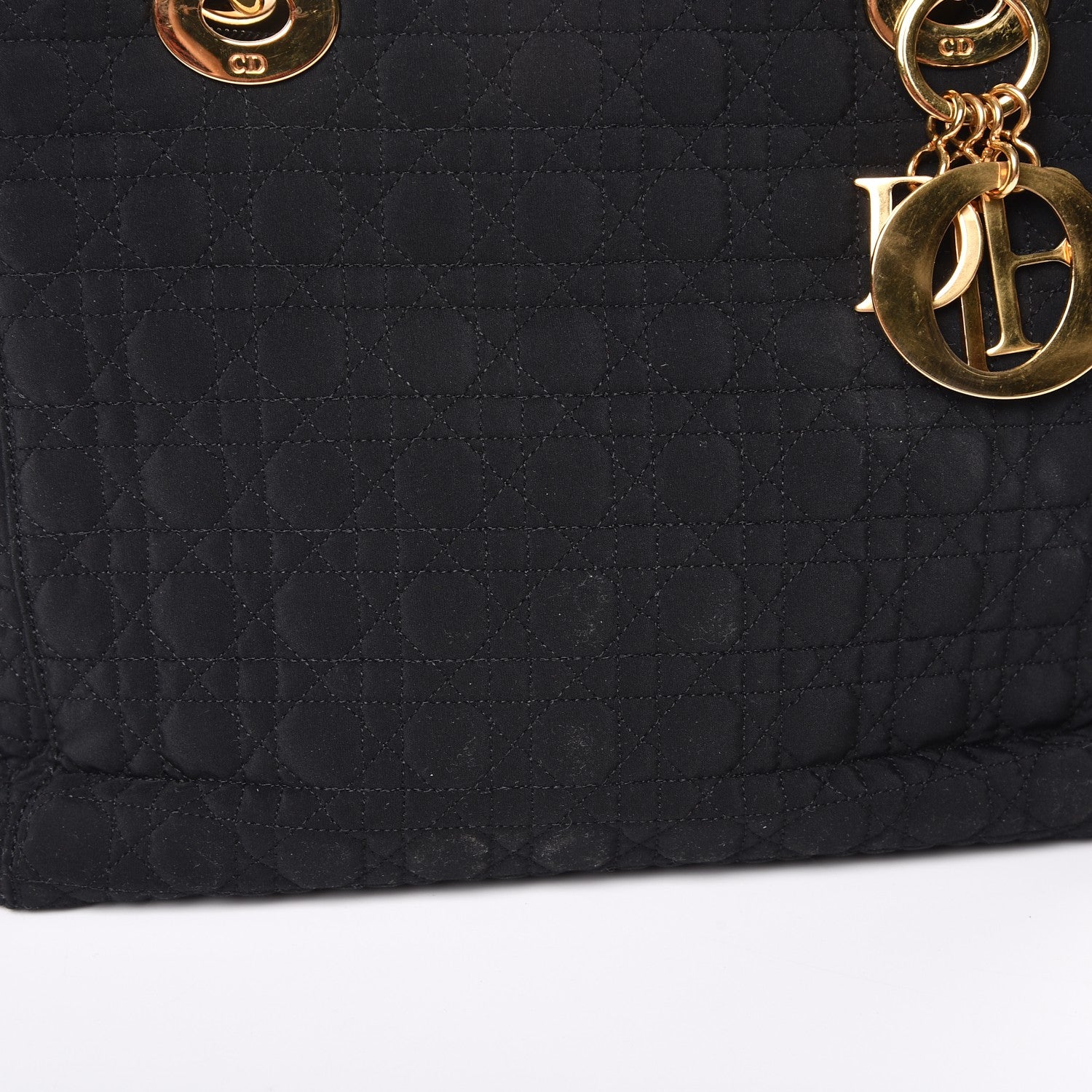 Christian Dior Nylon Cannage Medium Lady Dior Black 8 of 16