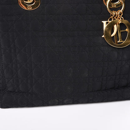 Christian Dior Nylon Cannage Medium Lady Dior Black 8 of 16
