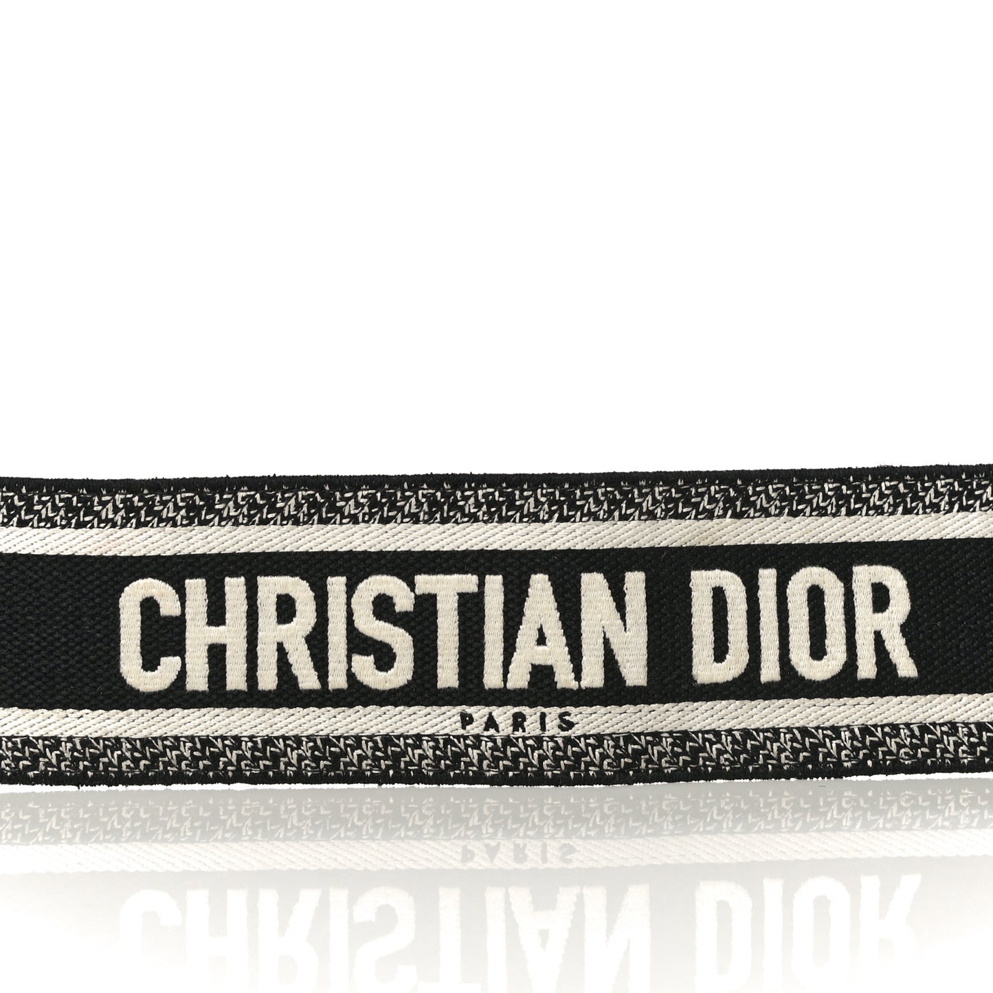 Canvas Embroidered Shoulder Strap Black
