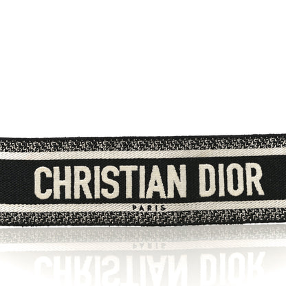Christian Dior Canvas Embroidered Shoulder Strap Black 3 of 12