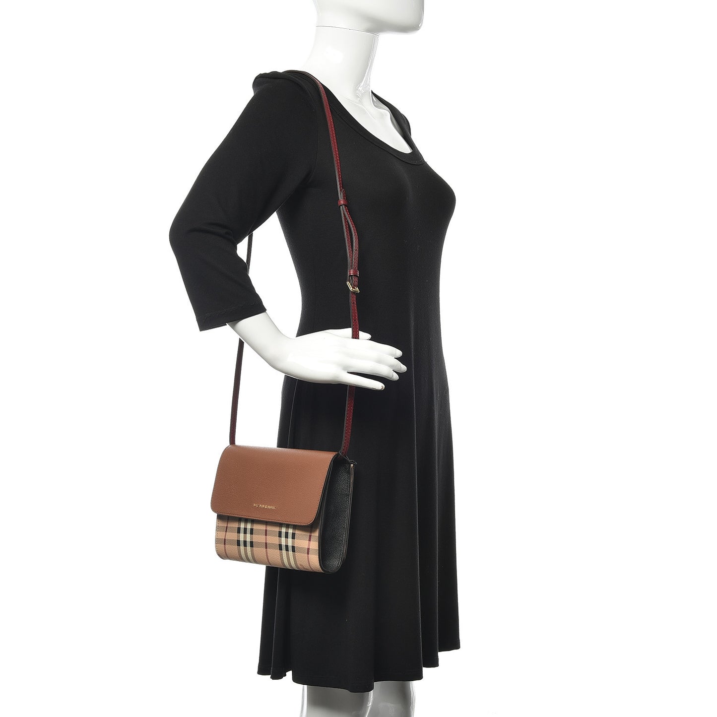 Haymarket Check Small Loxley Crossbody Bright Toffee