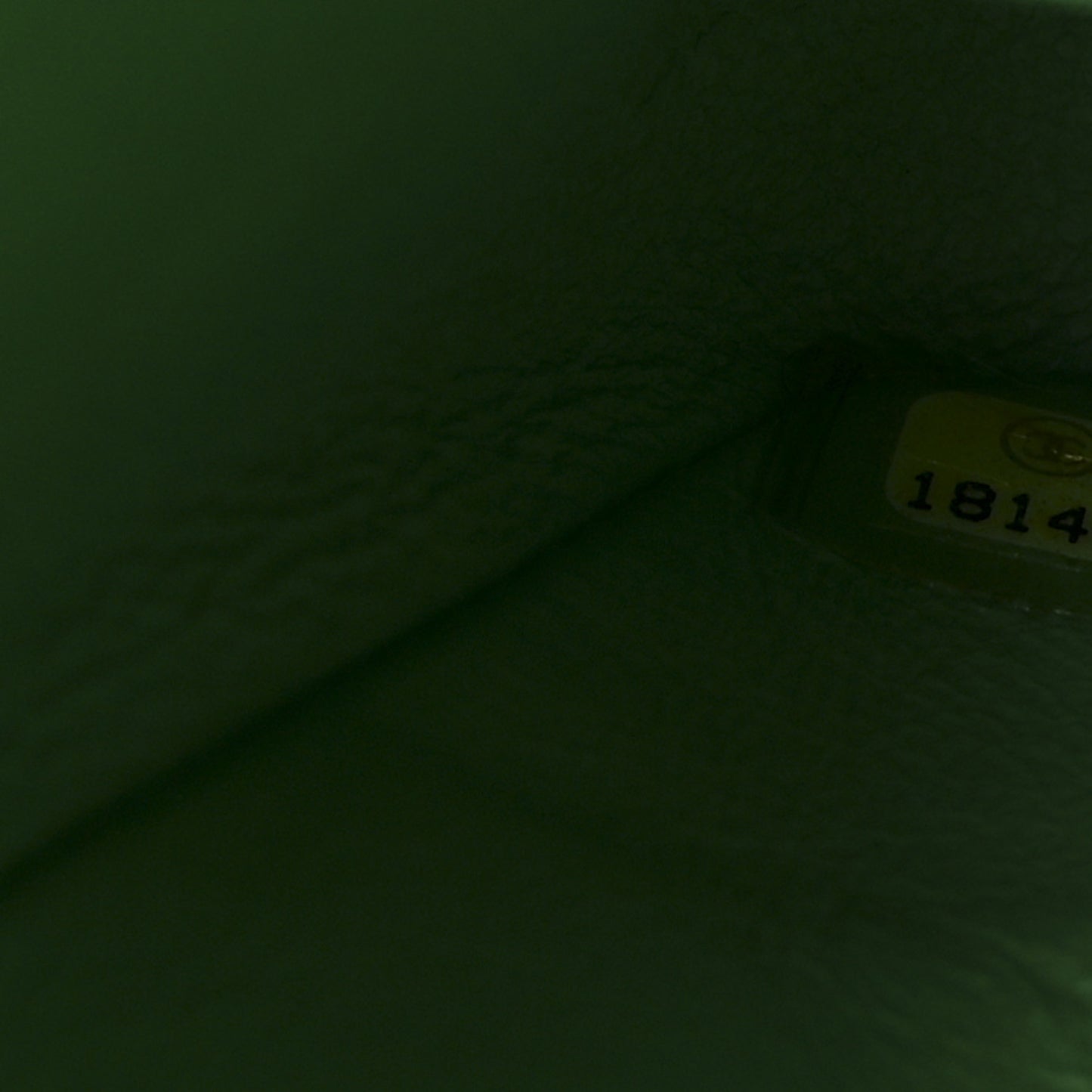 Patent Quilted Medium Double Flap Green