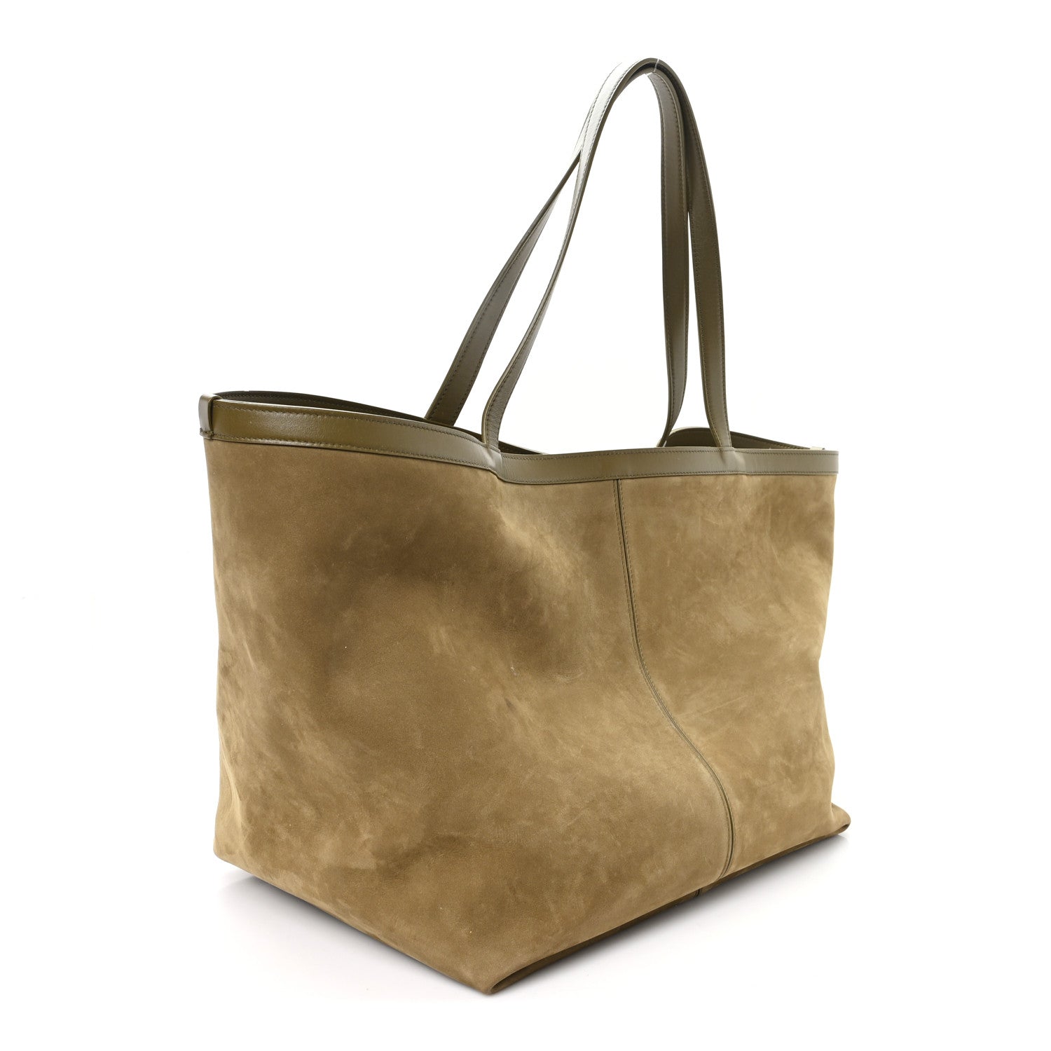 Bottega Veneta Suede Nappa Intrecciato Large Flip Flap Tote Mud 3 of 10