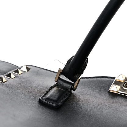 Valentino Garavani Vitello Small Rockstud Double Handle Tote Black 19 of 21