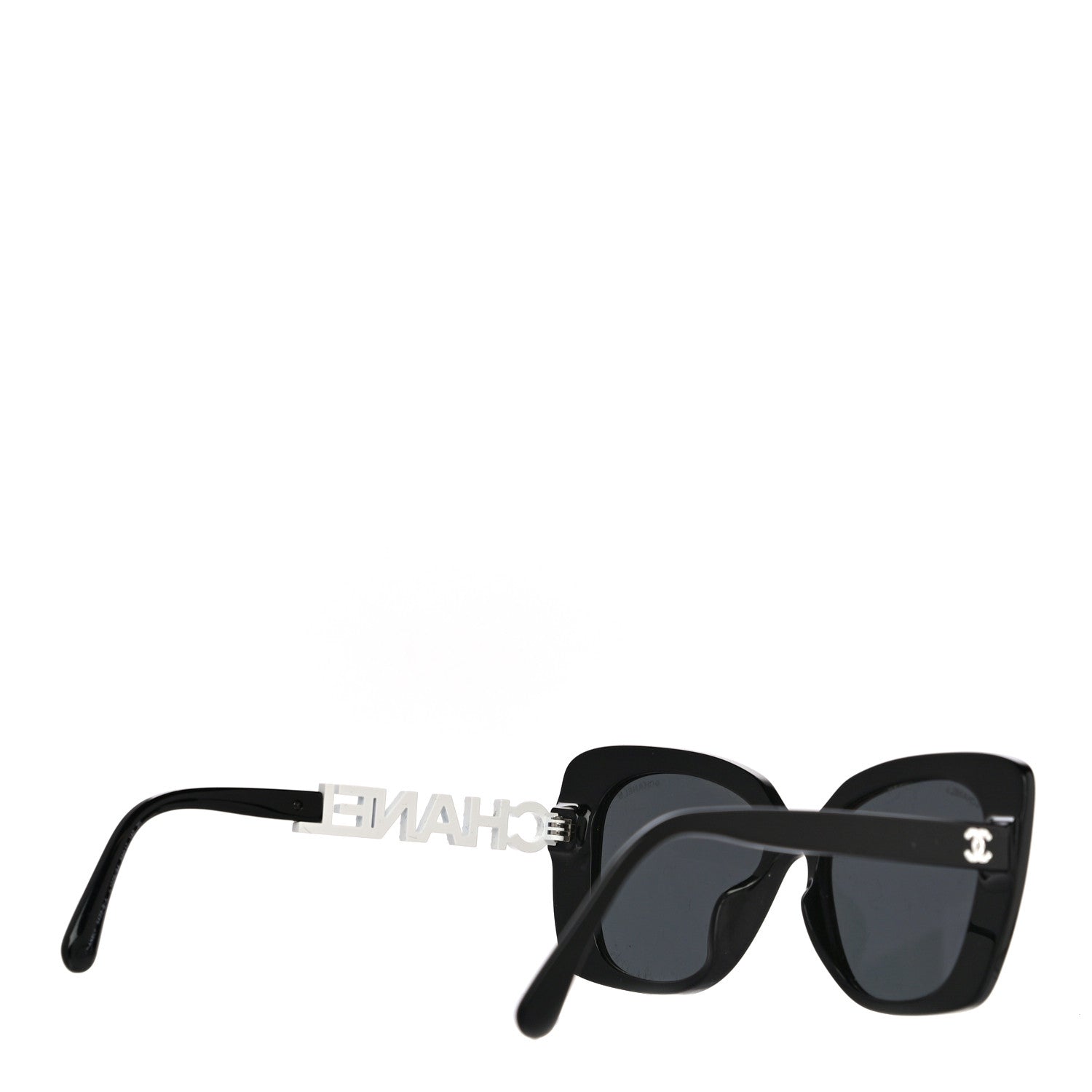 Chanel Acetate Strass Square Sunglasses 5422-B-A Black White 4 of 11