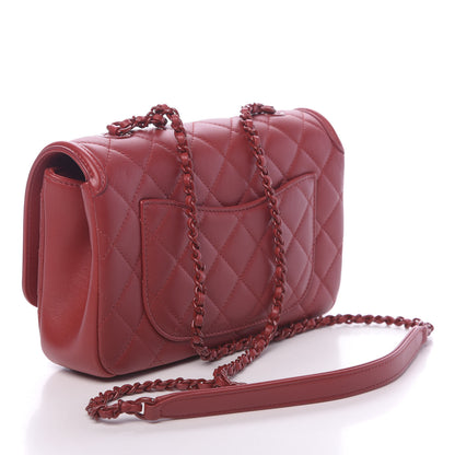 Chanel Lambskin Quilted Small CC Filigree Flap Dark Red 3 of 12