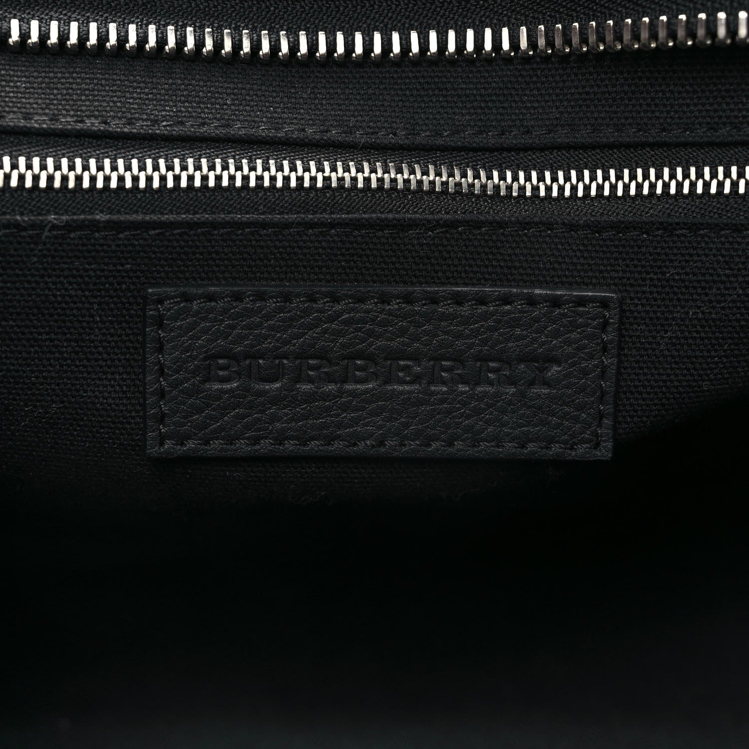 Burberry Mega Check Grained Calfskin Medium Harcourt Satchel Black 5 of 8