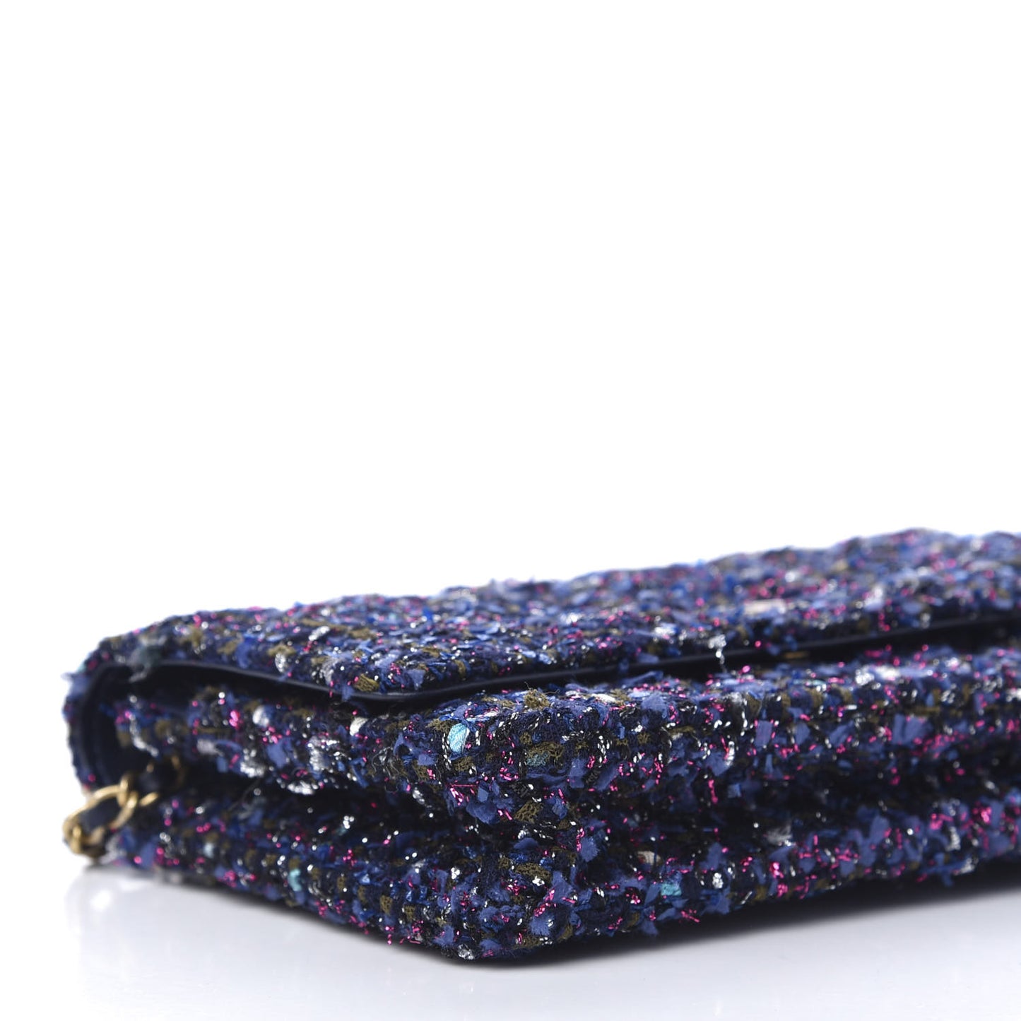 Tweed Charms Wallet On Chain WOC Blue Purple Khaki Pink