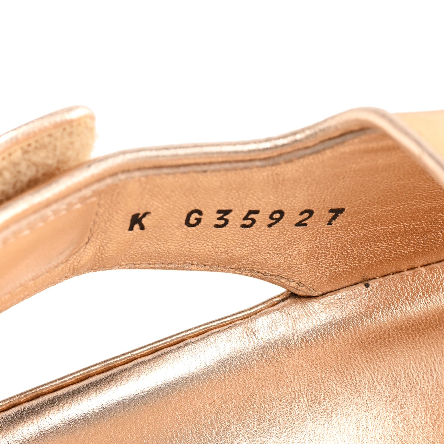 Chanel Metallic Laminated Calfskin Velcro Dad Sandals 40.5 Golden 9 of 10
