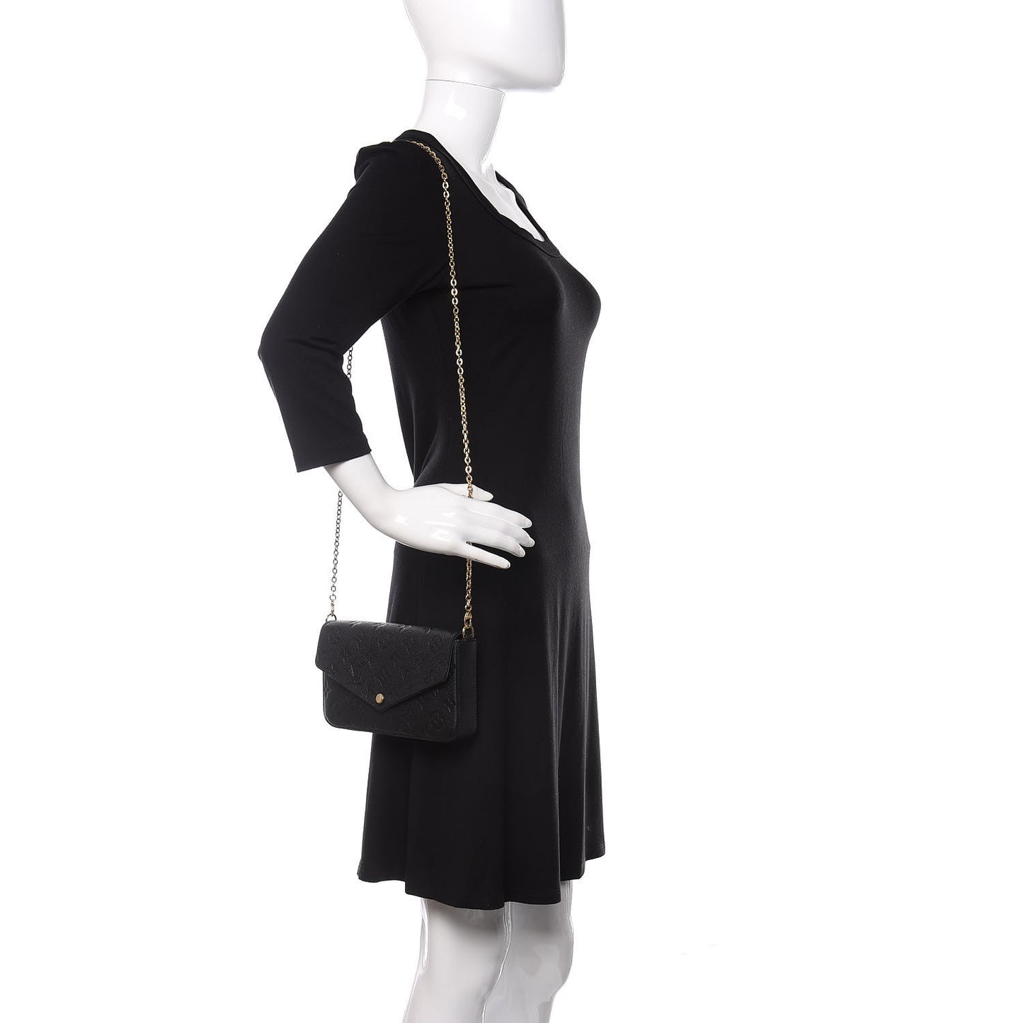 Empreinte Pochette Felicie Chain Wallet Black