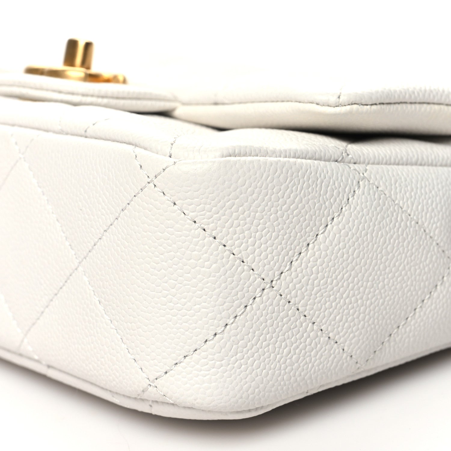 Chanel Caviar Quilted Mini Sweetheart Flap White 10 of 10