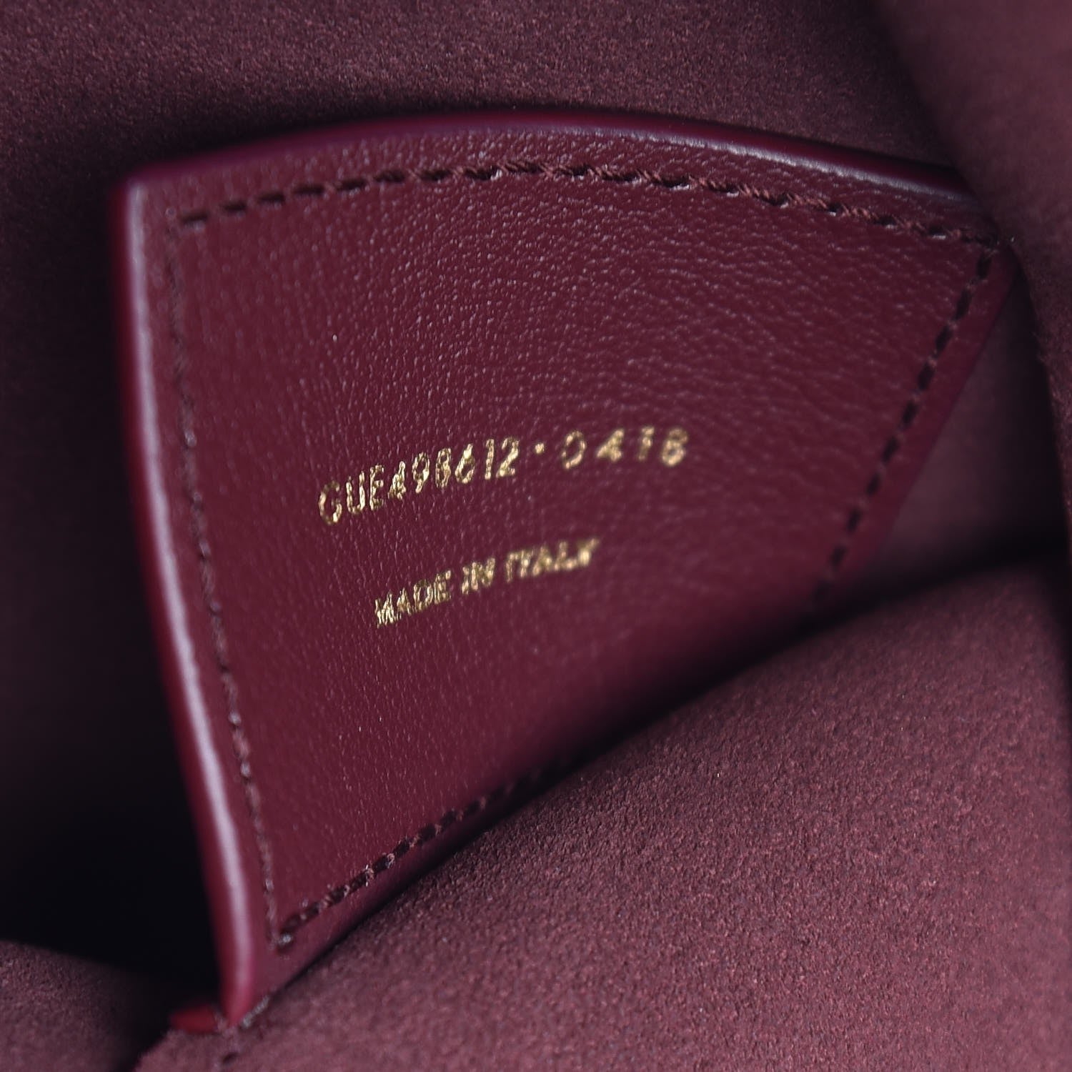Saint Laurent Calfskin Toy Shopping Tote Dark Red 8 of 9