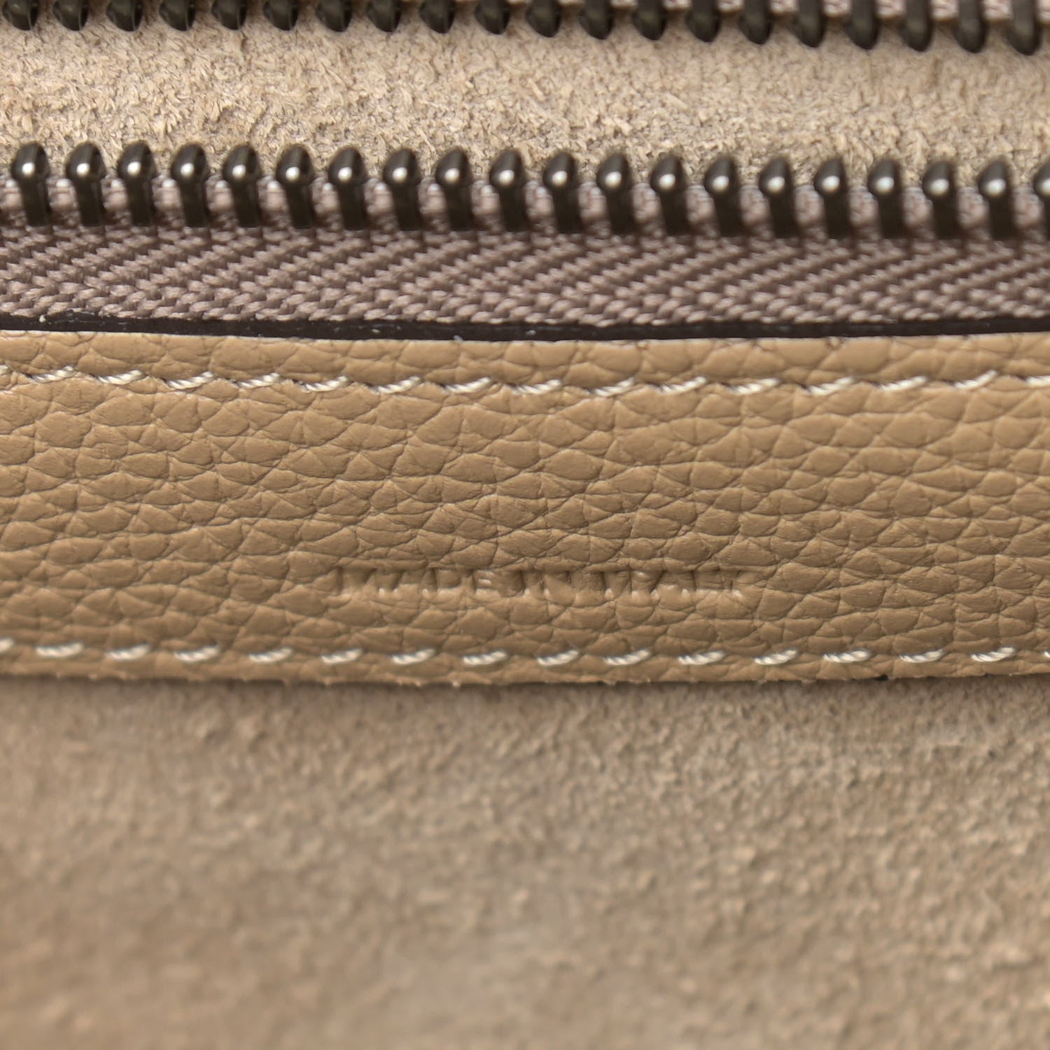 Celine Drummed Calfskin Micro Luggage Dune 7 of 11