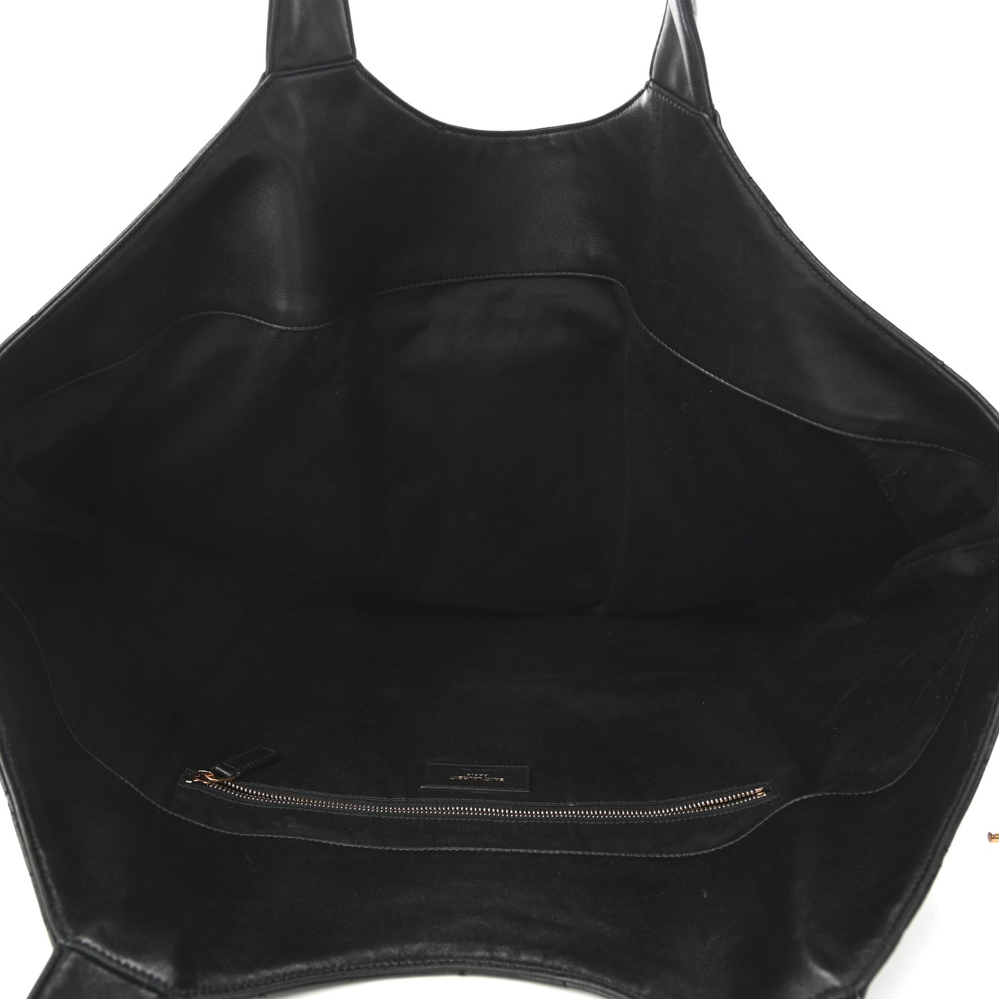 Lambskin Quilted Maxi Icare Shopping Tote Black