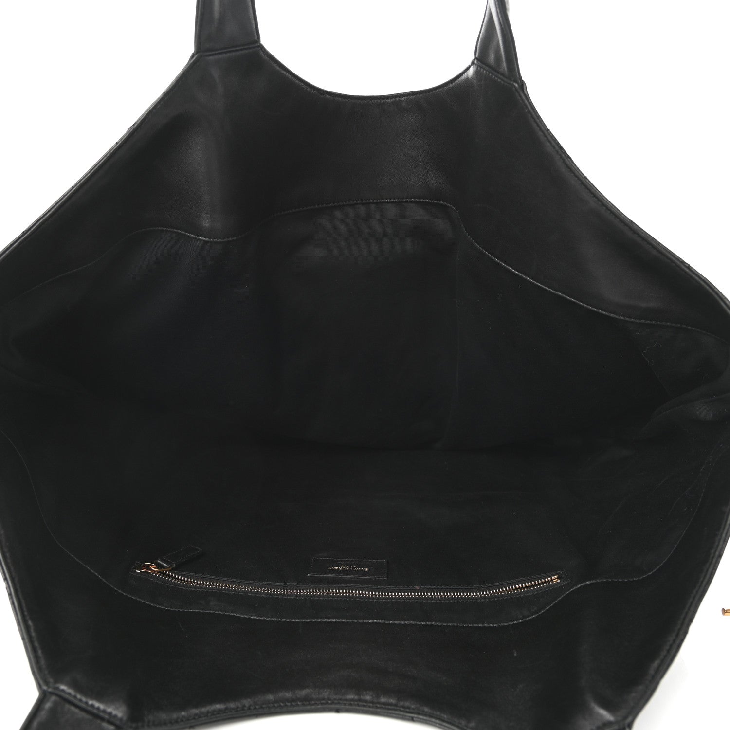 Saint Laurent Lambskin Quilted Maxi Icare Shopping Tote Black 6 of 10