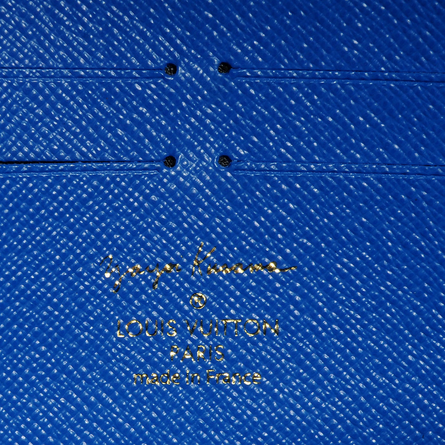 Monogram Kusama Pumpkin Dots Zippy Wallet Blue