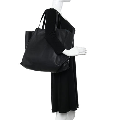 Celine Lambskin Horizontal Cabas Black 2 of 10