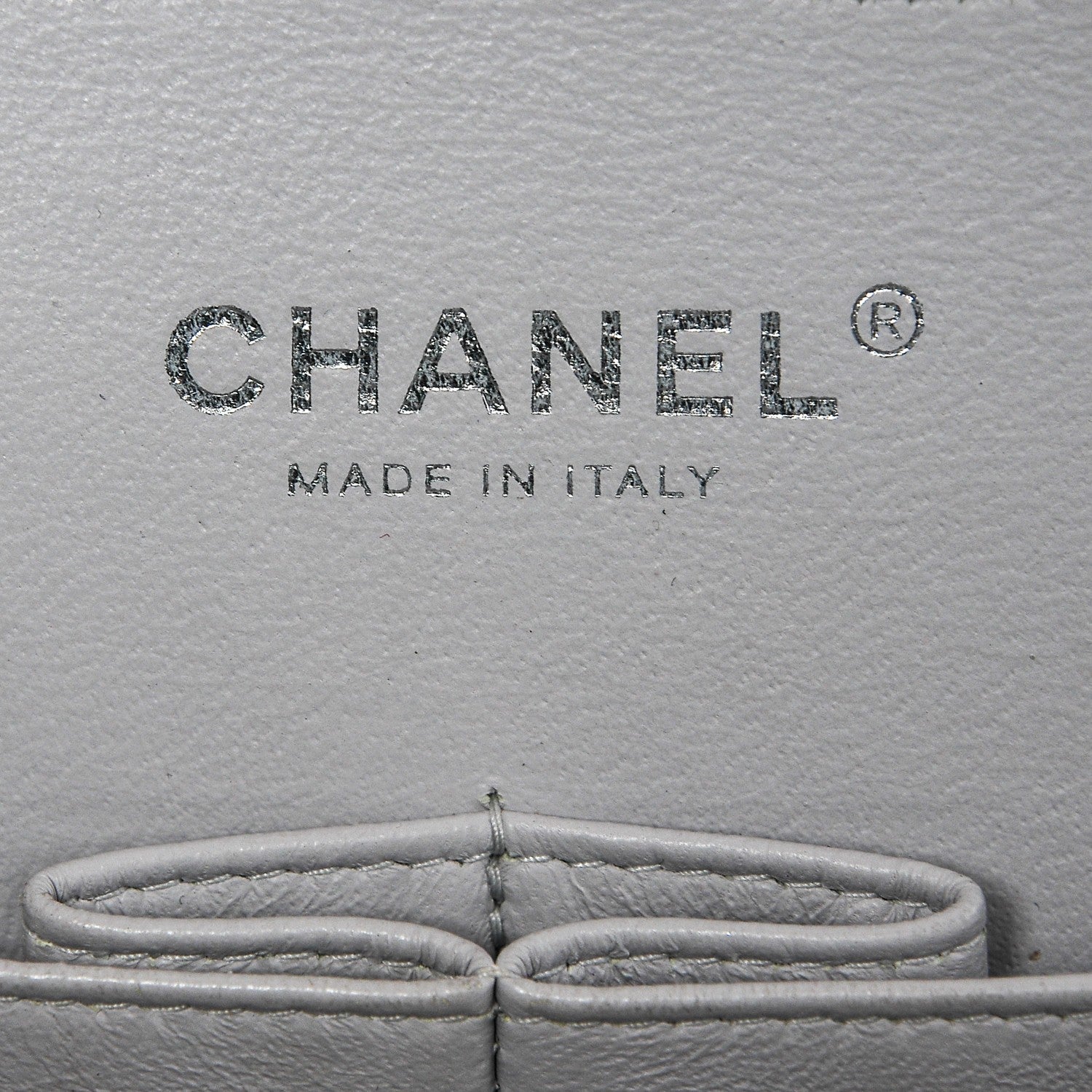 Chanel Patent Quilted Jumbo Double Flap Light Grey 6 of 9