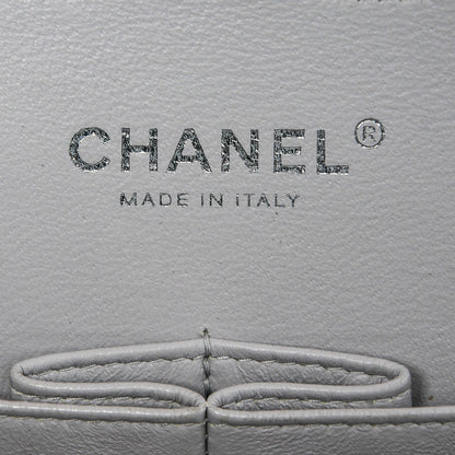 Chanel Patent Quilted Jumbo Double Flap Light Grey 6 of 9