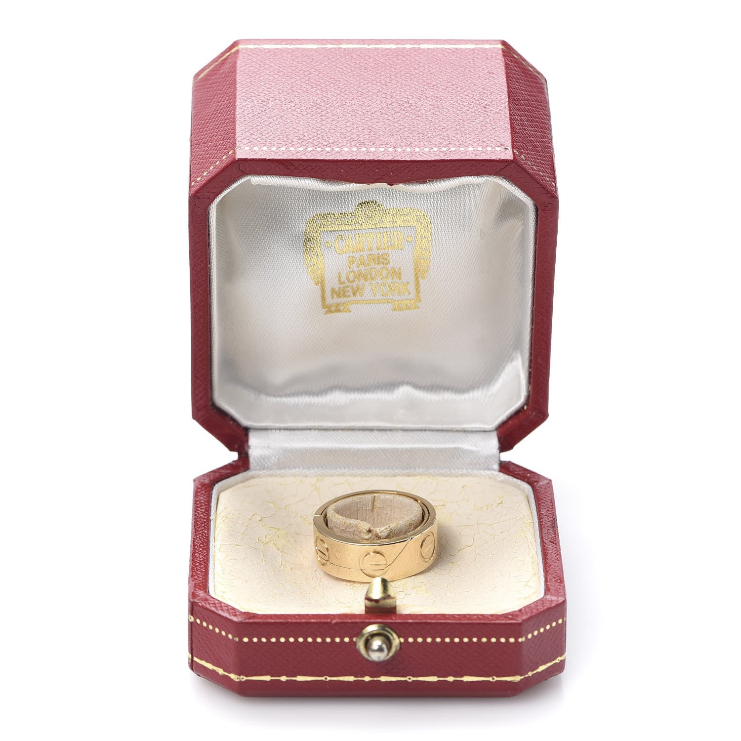 Cartier 18K Yellow Gold 7mm Astro LOVE Ring 50 5.25 7 of 7