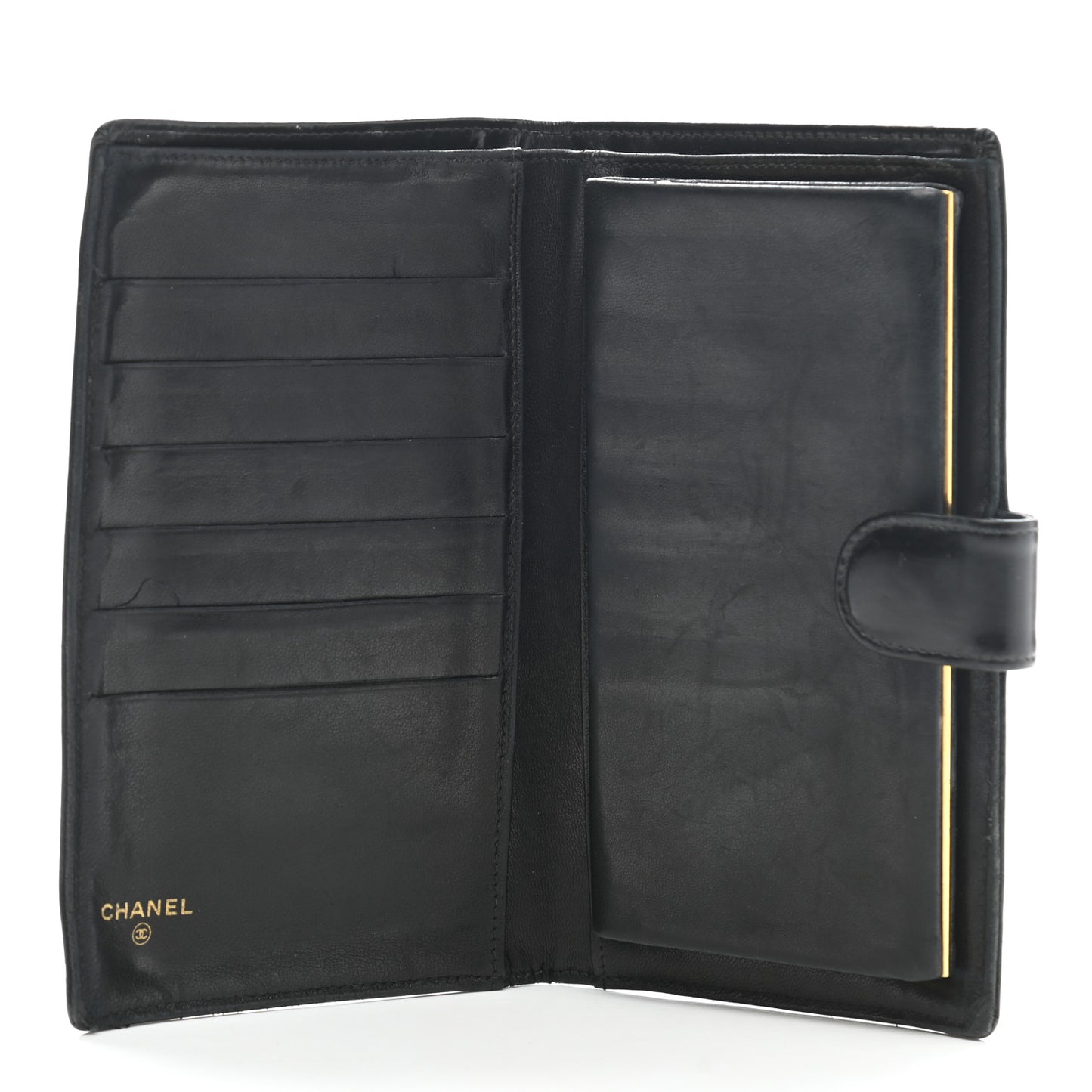 Patent Timeless CC French Wallet Black