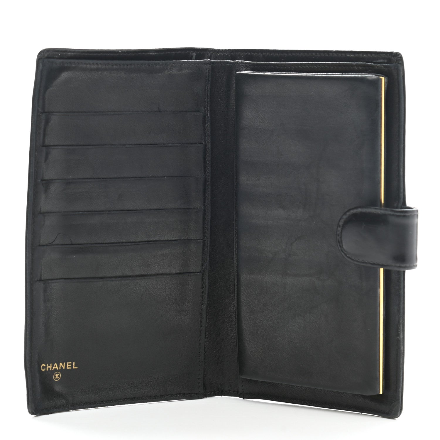Chanel Patent Timeless CC French Wallet Black 5 of 9