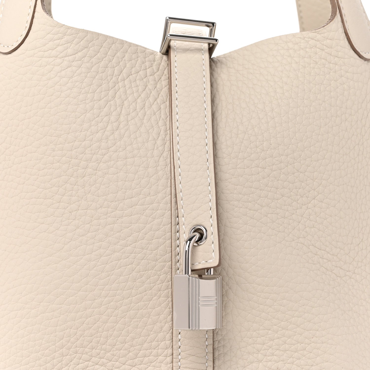 Hermes Taurillon Clemence Picotin Lock 18 PM Beton 8 of 10