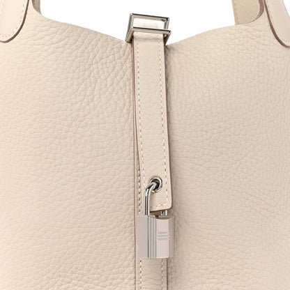 Hermes Taurillon Clemence Picotin Lock 18 PM Beton 8 of 10