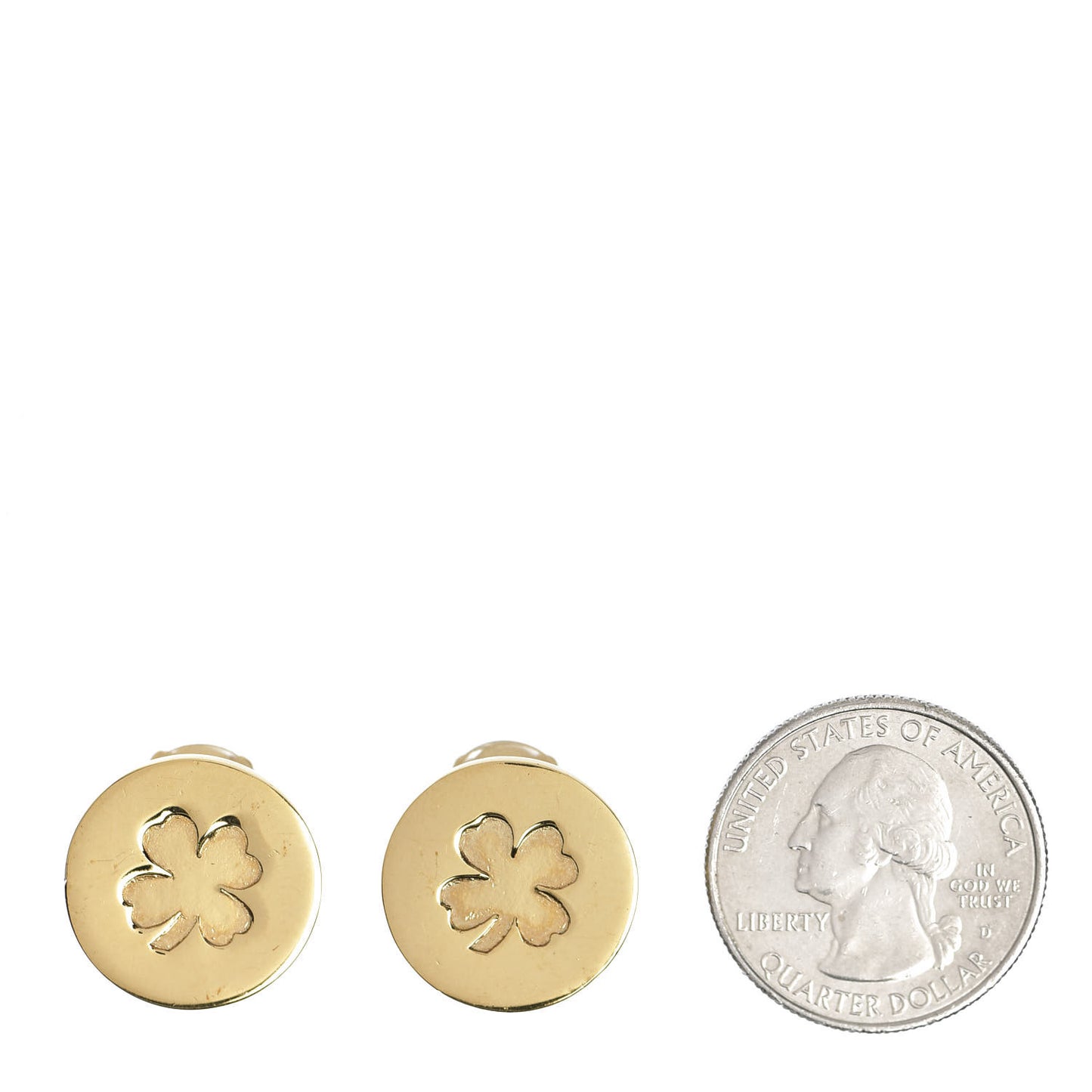 Clover Clip On Earrings Gold