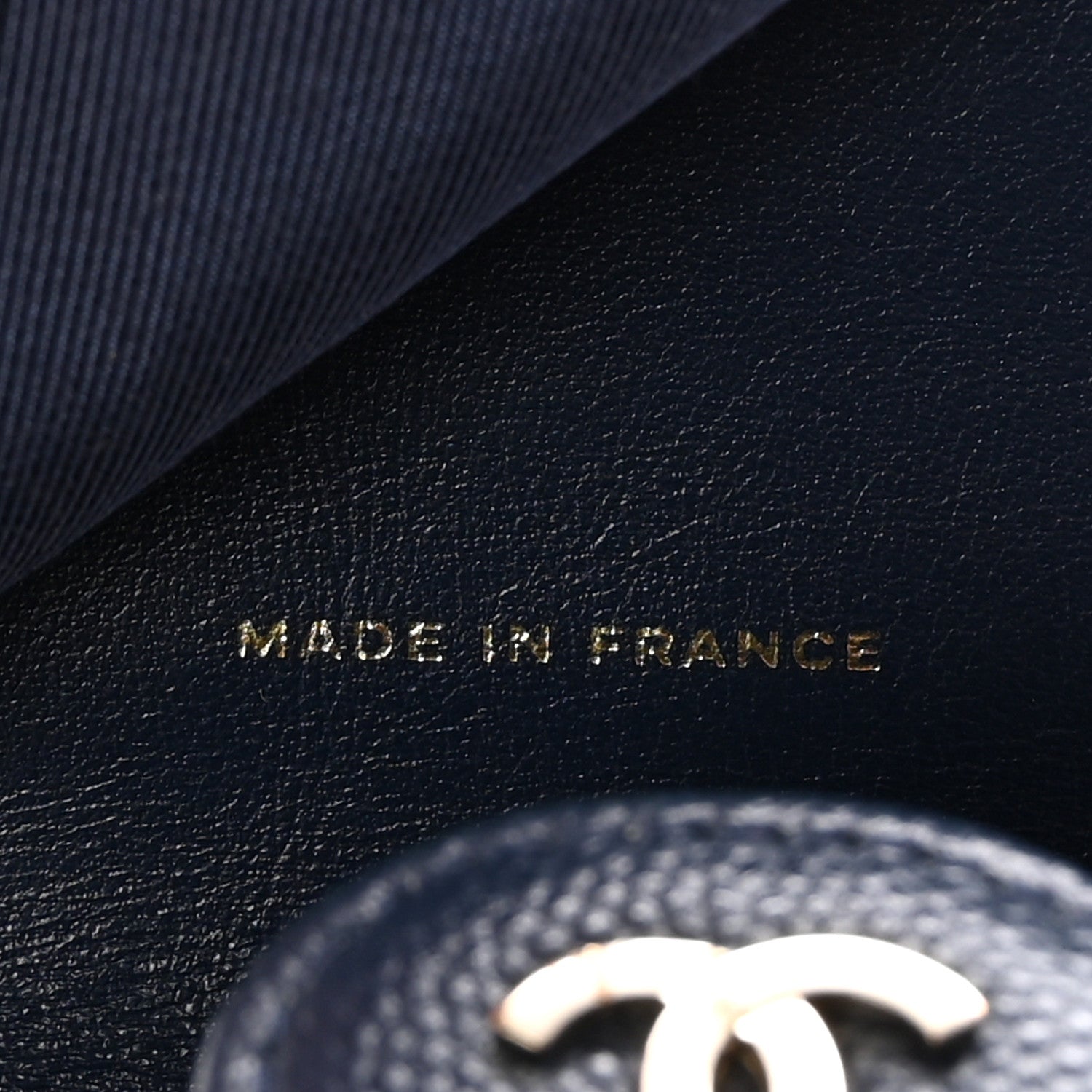 Chanel Caviar Quilted Compact Flap Wallet Navy 7 of 9