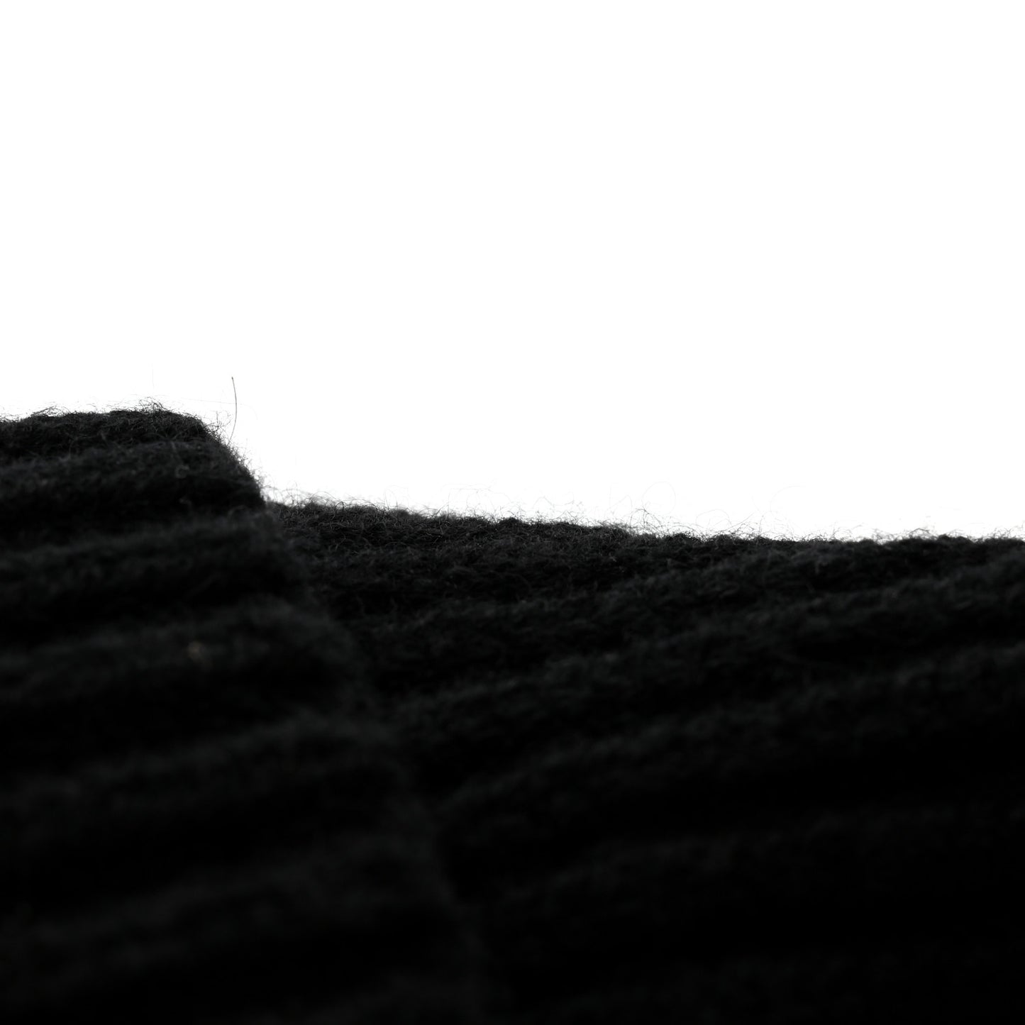 Cashmere Beaded Sequin Logo Beanie Hat Black