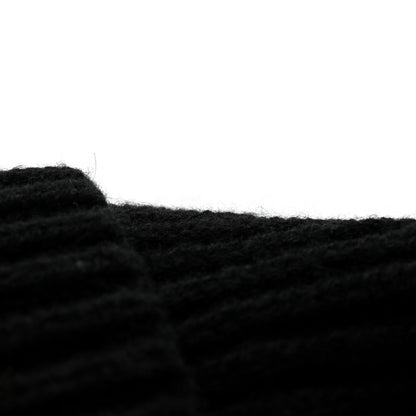 Chanel Cashmere Beaded Sequin Logo Beanie Hat Black 7 of 7
