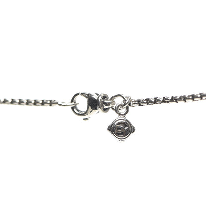 David Yurman Sterling Silver Diamond Large Open Heart Cable Necklace 4 of 6