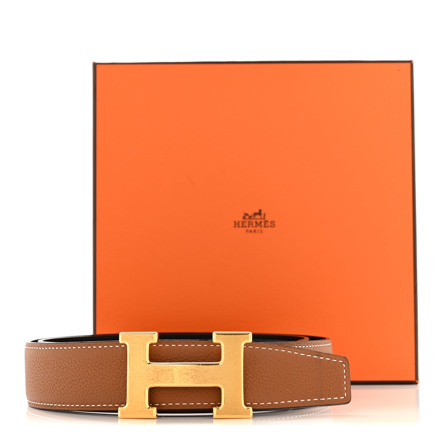Box 135 Togo 32mm H Belt 80 32 Black Gold