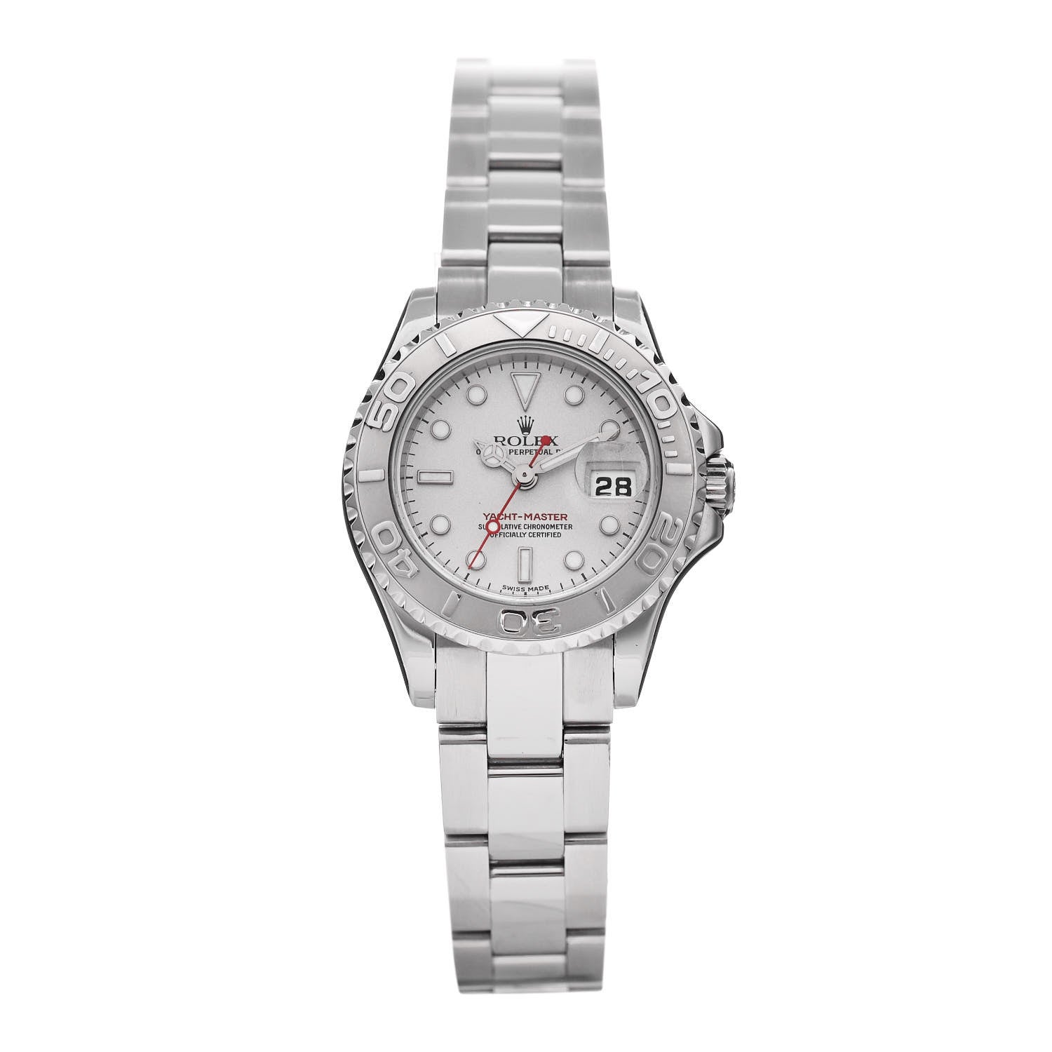 Rolex Stainless Steel Platinum 29mm Yacht-Master Watch Silver 169622 1 of 4