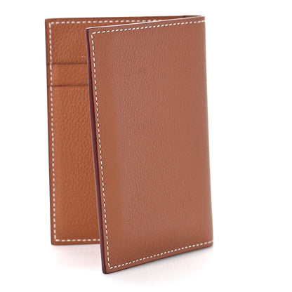 Hermes Evercolor MC2 Euclide Card Holder Case Gold 3 of 9