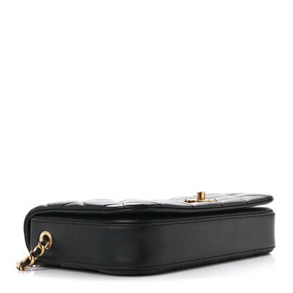 Chanel Calfskin Quilted Nailed CC Flap Bag Black 4 of 13