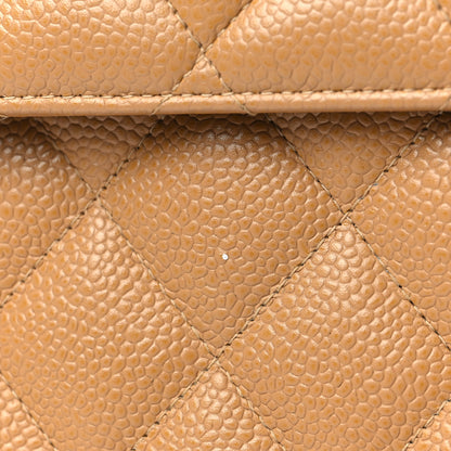 Chanel Caviar Quilted XL Jumbo Single Flap Beige 11 of 11