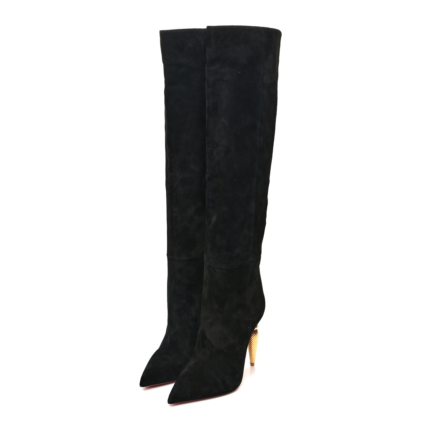 Veau Velours Lipbotta 100 Over The Knee Boots 37 Black Gold