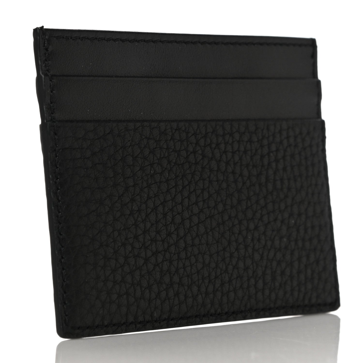 Dolce & Gabbana Grained Deerskin Crown Card Holder Black 3 of 11