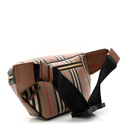 Burberry E-Canvas Icon Stripe Sonny Bum Bag Archive Beige 2 of 9