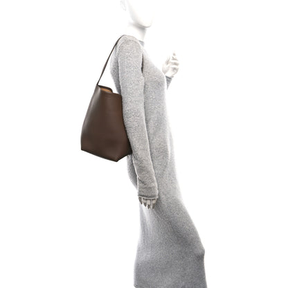 The Row Grained Calfskin Medium N/S Park Tote Dark Olive 2 of 10