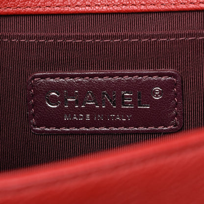 Chanel Goatskin Quilted Patent Medium Duo Boy Flap Red 6 of 10