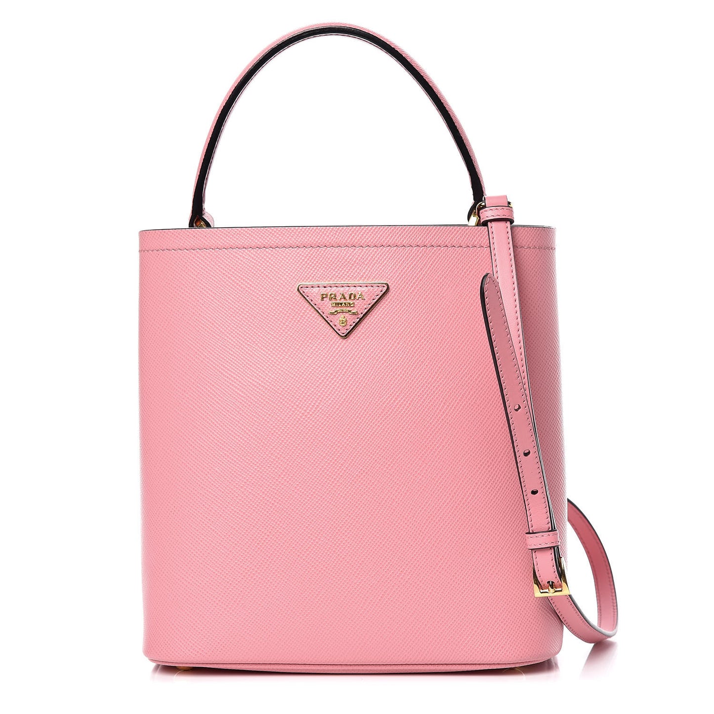Saffiano Cuir Medium Panier Bucket Bag Petalo Fuoco