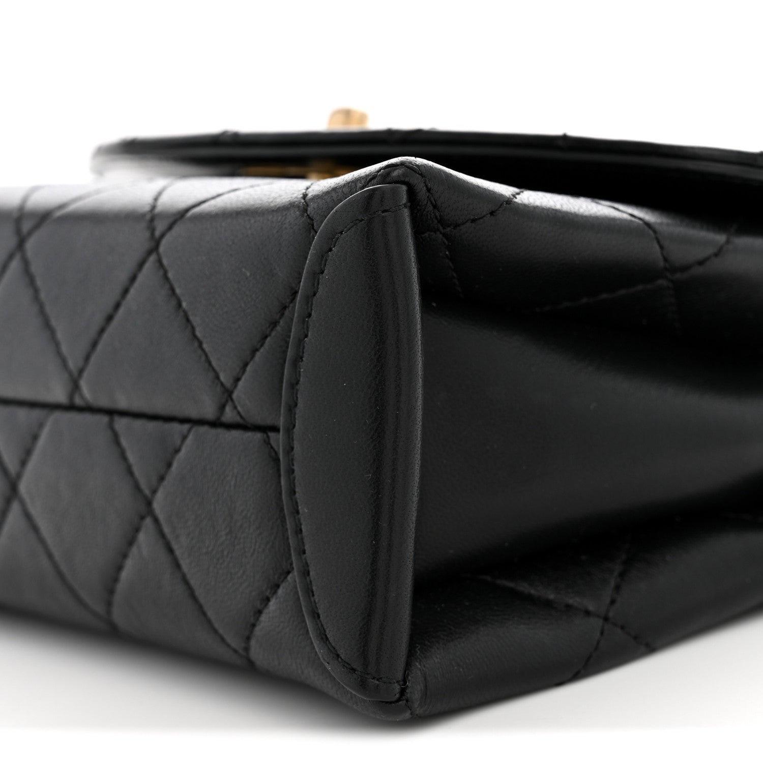Chanel Lambskin Quilted Small Trendy Spirit Top Handle Bag Black 9 of 10